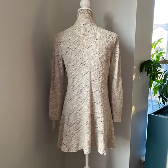 Eileen Fisher Natural Karma Ripple Stitch Cardigan - Picture 7 of 11